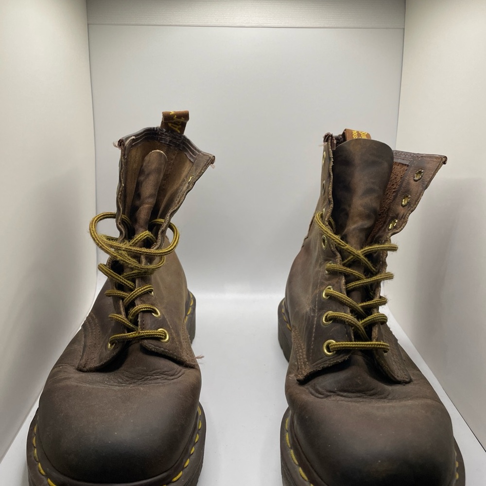 Dr. Martens Brown Leather Boots Goodyear Welted 1460 unisex
